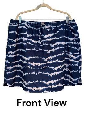 Chico’s Zenergy Skort - Size 4 
Blue Tie-Dye Elastic Waist, 
Good Condition